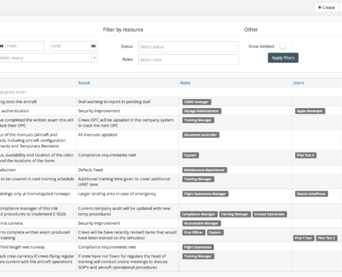 Aviation compliance software