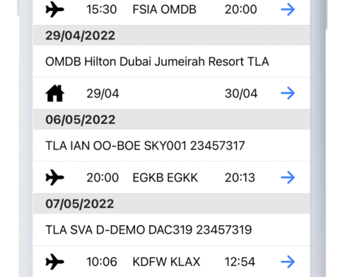 Skylegs app flights and duties