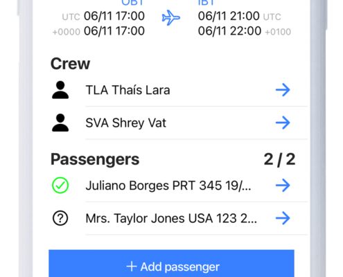 Skylegs flight crew app